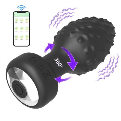 15387631118 plug anal em silicone controle por aplicativo com 10 modos de vibracao e 10 modos de rotacao
