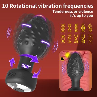 15387631208 plug anal em silicone controle por aplicativo com 10 modos de vibracao e 10 modos de rotacao