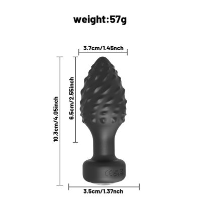 15387631551 plug anal em silicone controle por aplicativo com 10 modos de vibracao e 10 modos de rotacao