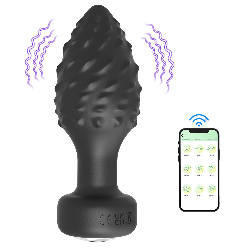 Plug Anal em Silicone com 10 Modos de Vibração e Controle por Aplicativo 8 Plug Anal em Silicone com 10 Modos de Vibração e Controle por Aplicativo - Imagem 8