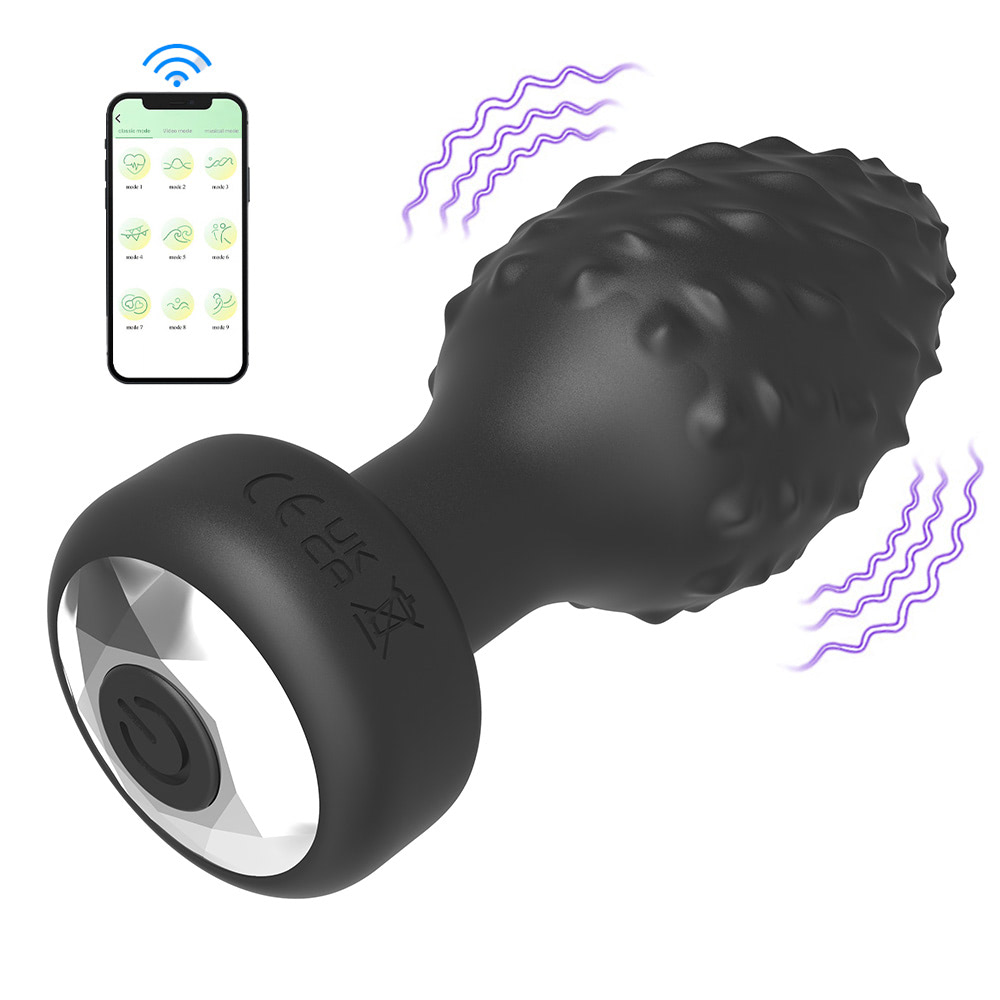 Plug Anal em Silicone com 10 Modos de Vibração e Controle por Aplicativo 4 Plug Anal em Silicone com 10 Modos de Vibração e Controle por Aplicativo - Imagem 4