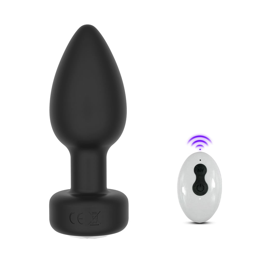 Plug Anal em Silicone com 10 Modos de Vibração,Luz de Led e Controle Remoto sem Fio ou Cotrole de toque - Preto 4 Plug Anal em Silicone com 10 Modos de Vibração,Luz de Led e Controle Remoto sem Fio ou Cotrole de toque - Preto - Imagem 4