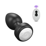 Plug Anal em Silicone com 10 Modos de Vibração,Luz de Led e Controle Remoto sem Fio ou Cotrole de toque - Preto - Imagem 2