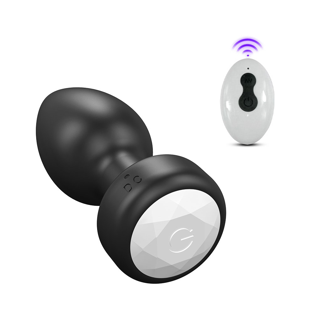 Plug Anal em Silicone com 10 Modos de Vibração,Luz de Led e Controle Remoto sem Fio ou Cotrole de toque - Preto 2 Plug Anal em Silicone com 10 Modos de Vibração,Luz de Led e Controle Remoto sem Fio ou Cotrole de toque - Preto - Imagem 2