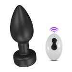 Plug Anal em Silicone com 10 Modos de Vibração,Luz de Led e Controle Remoto sem Fio ou Cotrole de toque - Preto - Imagem 6