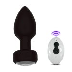 Plug Anal em Silicone com 10 Modos de Vibração,Luz de Led e Controle Remoto sem Fio ou Cotrole de toque - Preto - Imagem 5