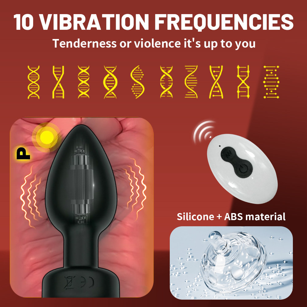 Plug Anal em Silicone com 10 Modos de Vibração,Luz de Led e Controle Remoto sem Fio ou Cotrole de toque - Preto 7 Plug Anal em Silicone com 10 Modos de Vibração,Luz de Led e Controle Remoto sem Fio ou Cotrole de toque - Preto - Imagem 7