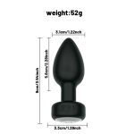 Plug Anal em Silicone com 10 Modos de Vibração,Luz de Led e Controle Remoto sem Fio ou Cotrole de toque - Preto - Imagem 10