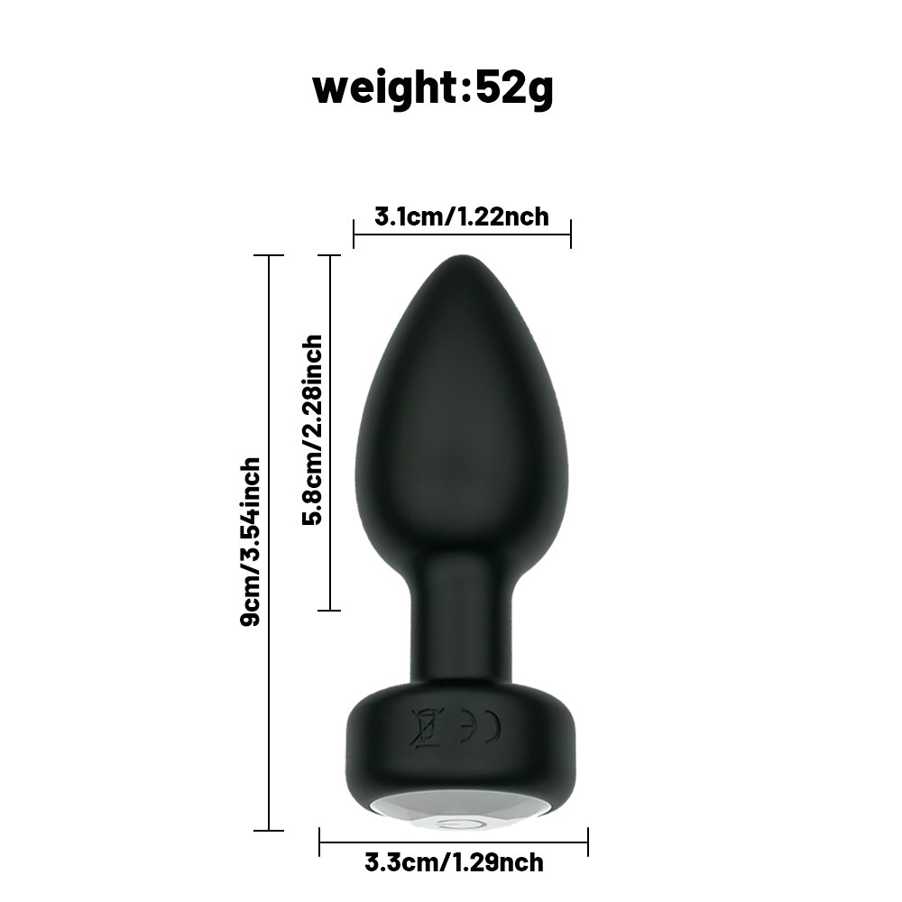 Plug Anal em Silicone com 10 Modos de Vibração,Luz de Led e Controle Remoto sem Fio ou Cotrole de toque - Preto 10 Plug Anal em Silicone com 10 Modos de Vibração,Luz de Led e Controle Remoto sem Fio ou Cotrole de toque - Preto - Imagem 10