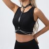 Harness Feminino de Couro