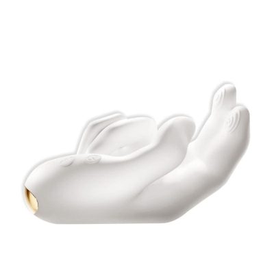 Alternative view of Vibrador realista com movimento de dedos para estimular o clitóris e o ponto G