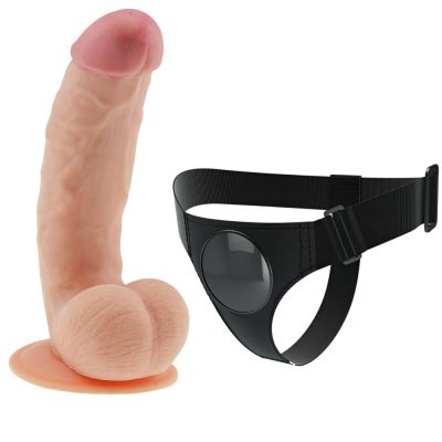 Cinta peniana com Pênis ultra macio Suave 20×4,5 cm Leve Curvatura The Ultra Soft Dude