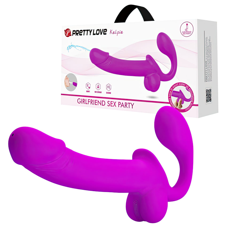 Cinta penetrador strapless em silicone com estimulador de clitóris, plug de ponto g e simulador de ejaculação - Kelpie 1 Cinta penetrador strapless em silicone com estimulador de clitóris, plug de ponto g e simulador de ejaculação - Kelpie
