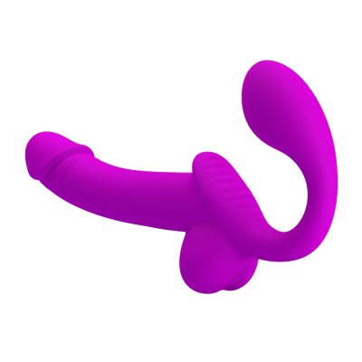 Cinta penetrador strapless em silicone com estimulador de clitóris, plug de ponto g e simulador de ejaculação - Kelpie 10 15275170397 ct014 roxo 03
