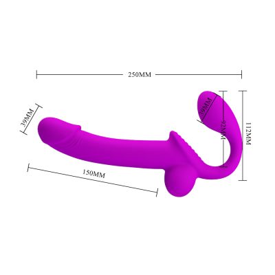 Cinta penetrador strapless em silicone com estimulador de clitóris, plug de ponto g e simulador de ejaculação - Kelpie 12 15275170407 ct014 roxo 06