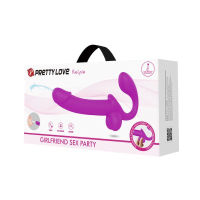 Cinta penetrador strapless em silicone com estimulador de clitóris, plug de ponto g e simulador de ejaculação - Kelpie 15 15275170467 ct014 roxo 07
