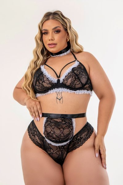 Alternative view of Fantasia plus size de empregada safada lingerie Garota veneno