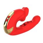 Vibrador de Ponto G com Bolinhas e Clitóris com Movimento de Boca