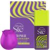 kit com Pico Pulse Sugador Líquido Uva Verde – Suga, Pulsa e Gela e vibrador em formato de rosa