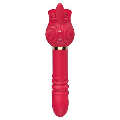 15394193846 vibrador de ponto g e clitoris em formato de rosa com lingua e vai e vem jane 5