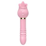 Vibrador de Ponto G e Clitóris em formato de Rosa com Língua e Vai e vem - Jane - Imagem 4