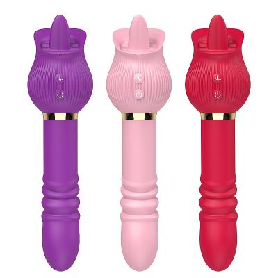 15394193901 vibrador de ponto g e clitoris em formato de rosa com lingua e vai e vem jane 7