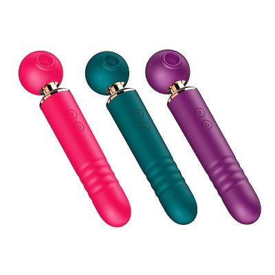 Vibrador de Varinha Mágica com Vai e Vem 3 em 1