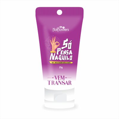 Gel Facilitador Dessensibilizante Só Pensa Naquilo - Linha Vem Transar Hot Flowers