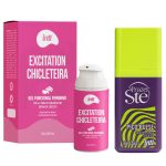 kit com Pico Pulse Sugador Líquido Uva – Suga, Pulsa e Gela + Intt Excitation chicleteira gel excitante feminino