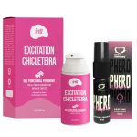kit com Excitation chicleteira gel excitante feminino Perfume Phero Feminino com feromônio