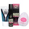 kit com Gel volumão Perfume Phero Feminino com feromônio Masturbador Egg