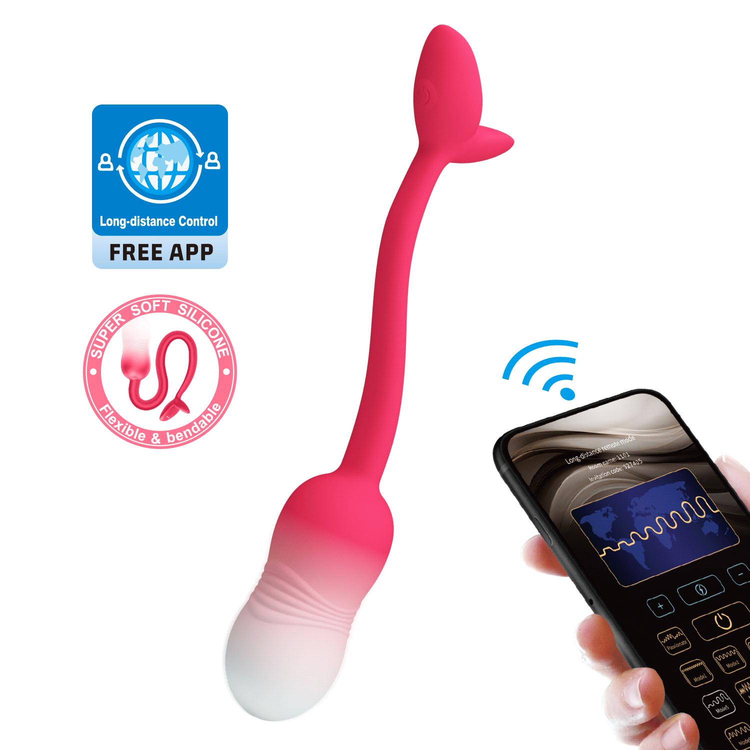 Vibrador Bullet Poulsen controlado via APP a Longa Distância - Pretty Love