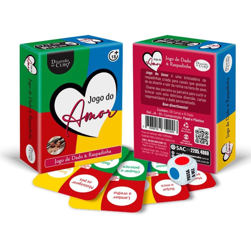Jogo do Amor Dado e Raspadinha Reutilizável Diversão ao Cubo 1 Jogo do Amor Dado e Raspadinha Reutilizável Diversão ao Cubo