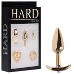 Kit Plug Anal Pequeno Em Metal Dourado 4x1 – Linha Hard