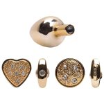 Kit Plug Anal Pequeno Em Metal Dourado 4x1 – Linha Hard - Imagem 2