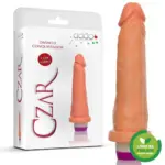 Pênis 18cm realista com Vibrador Multivelocidade Czar