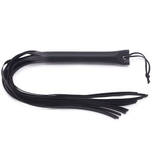 Chicote de couro sintético 40cm com alça auxiliar para punho