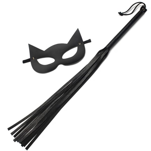 Kit Mulher Gato com Chicote e máscara de mulher gato