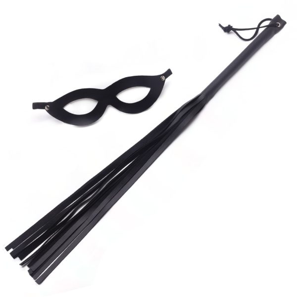 Kit Chicote 35cm e Máscara Tiazinha Preto