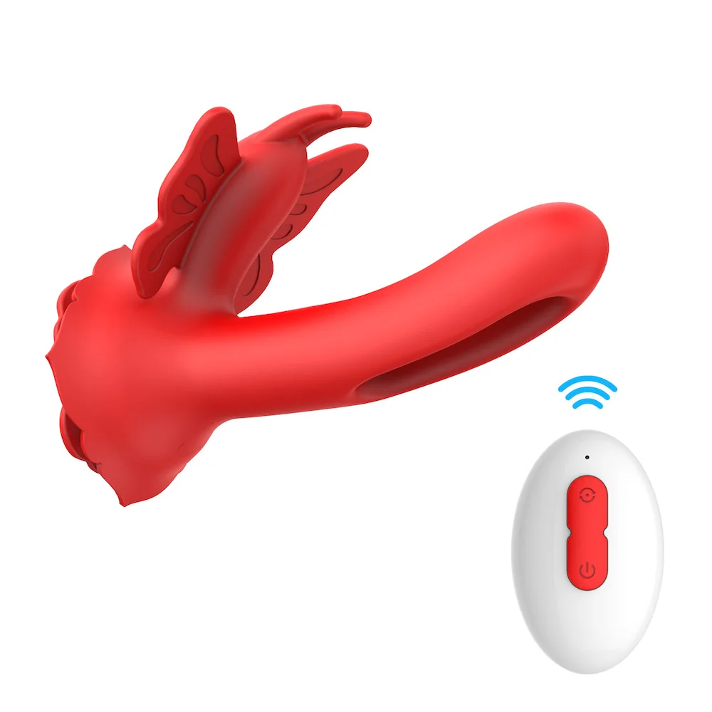 Vibrador ponto g butterfly com 9 modos de vibração com 2 motores  Olena  Imagem 4