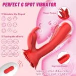 Vibrador ponto g butterfly com 9 modos de vibração com 2 motores - Olena - Imagem 9