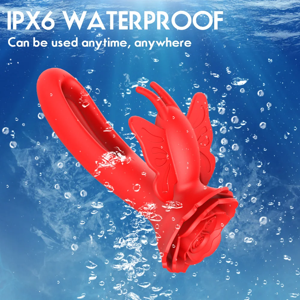 Vibrador ponto g butterfly com 9 modos de vibração com 2 motores  Olena  Imagem 11