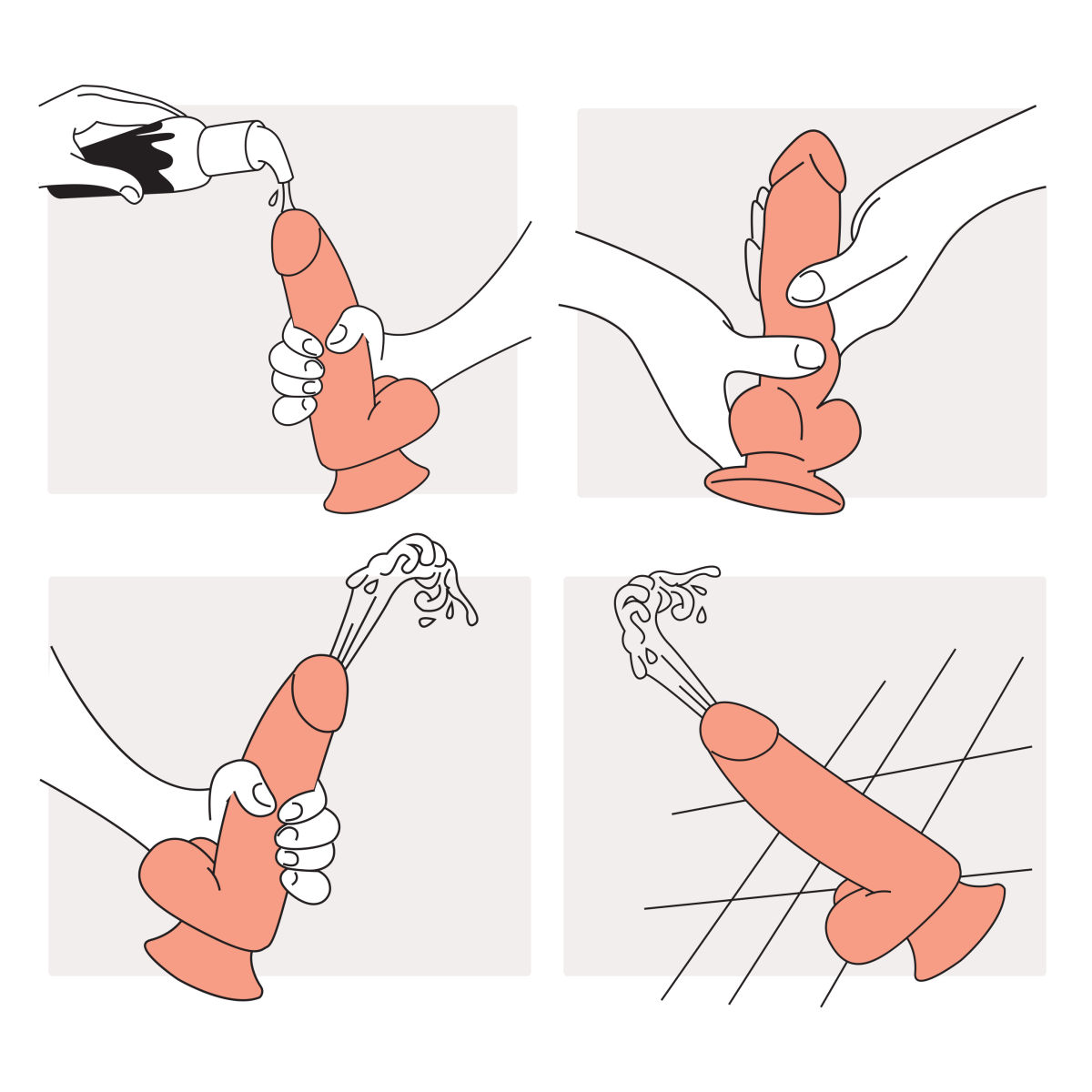 Splash  Pênis de borracha Que Ejacula 14,5x4cm Marrom Com Cinta Strap On  Imagem 6