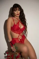 Body feminino fetiche vermelho rubi - Imagem 4