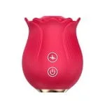 Vibrador em formato de Rosa Estimuladora de Clitóris com Pulsação - Ruby - Imagem 3