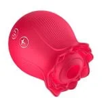 Vibrador em formato de Rosa Estimuladora de Clitóris com Pulsação - Ruby - Imagem 6
