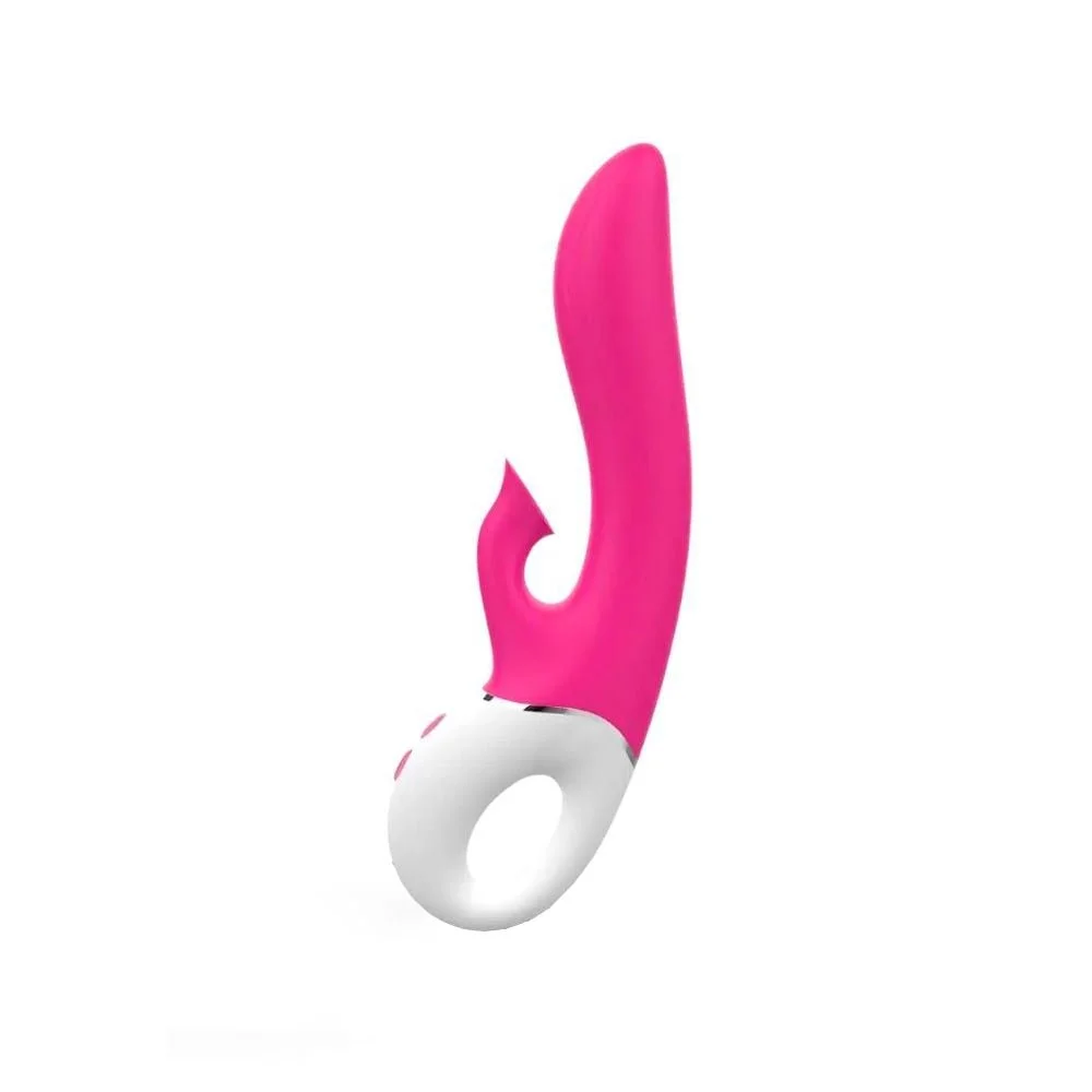 Vibrador Tornado 2 em 1 com sugador de clitóris e parte penetrável rosa intt  Imagem 2