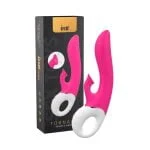 Vibrador Tornado 2 em 1 com sugador de clitóris e parte penetrável rosa intt