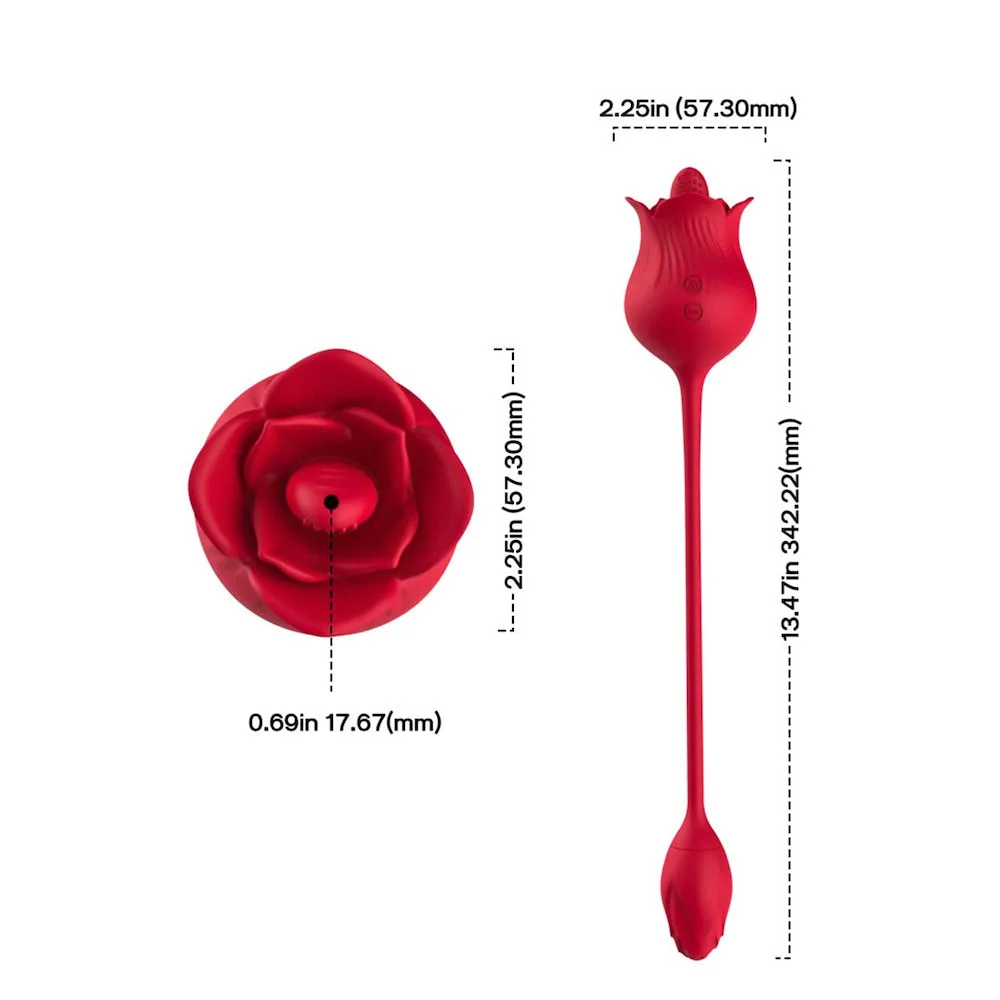 Vibrador Duplo Flexível em Formato de Rosa com 10 modos de vibração  Imagem 5