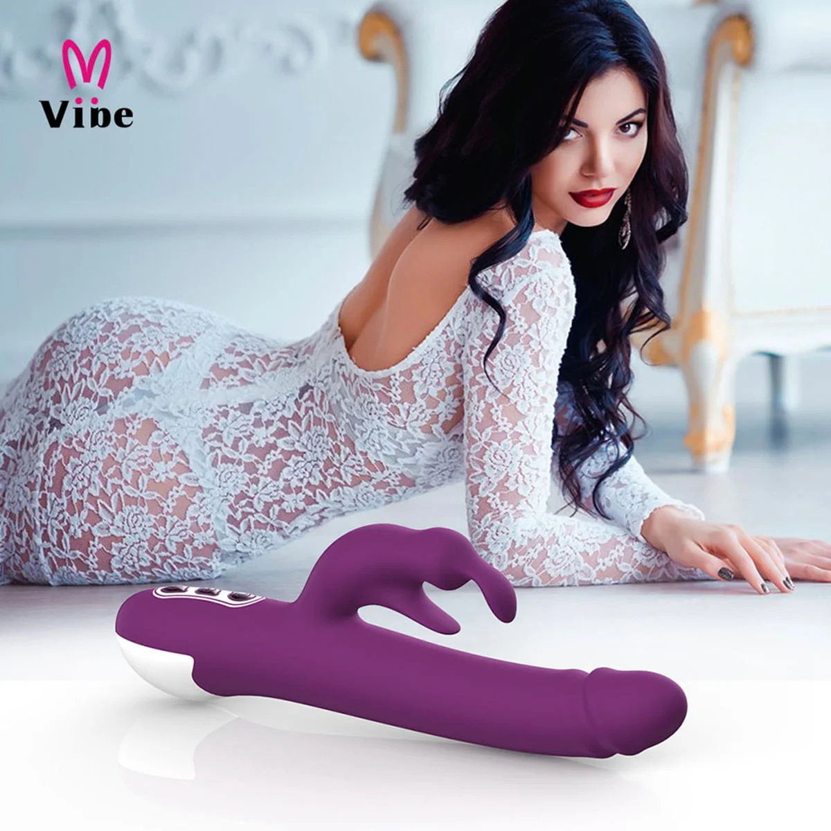 Vibrador Rotativo com Plug Estimulador Clitoriano 7 Níveis de Vibração Vibe Alvin  Imagem 6